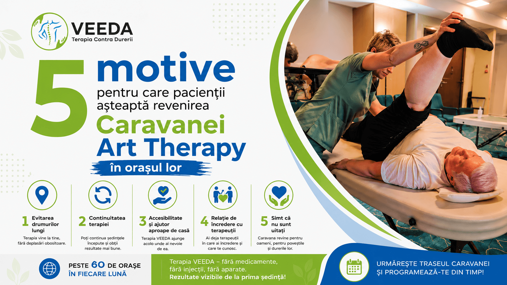 5 motive pentru care pacienții așteaptă revenirea Caravanei Art Therapy în orașul lor