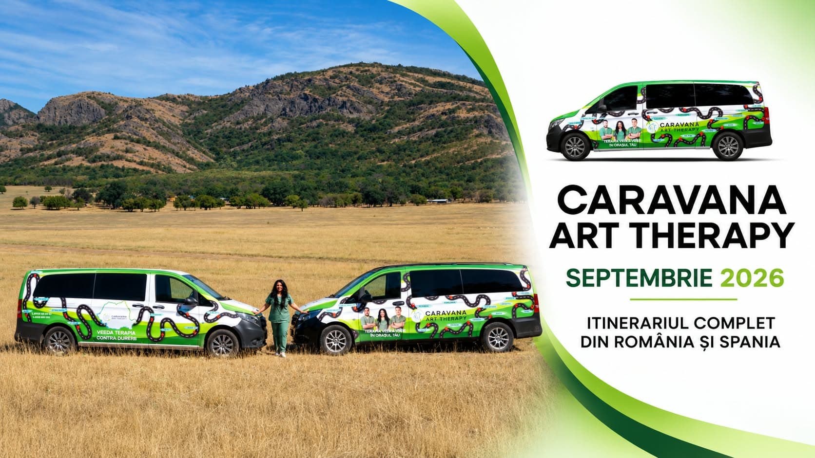 Septembrie 2026: itinerariul complet din România și Spania: Caravana Art Therapy 
