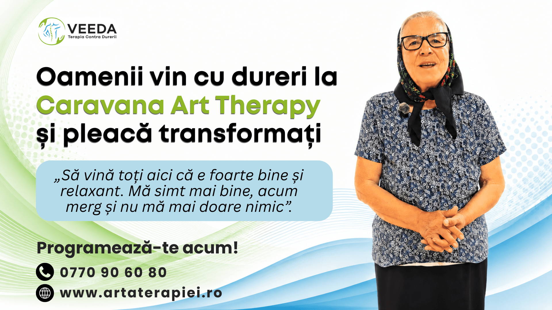 Oamenii vin cu dureri la Caravana Art Therapy și pleacă transformați