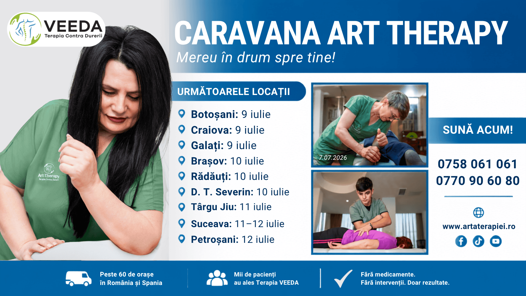 Următoarele locații ale Caravanei Art Therapy!