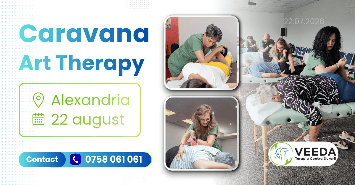 Caravana Art Therapy revine în Alexandria pe 22 august: dureri lombare și de picioare