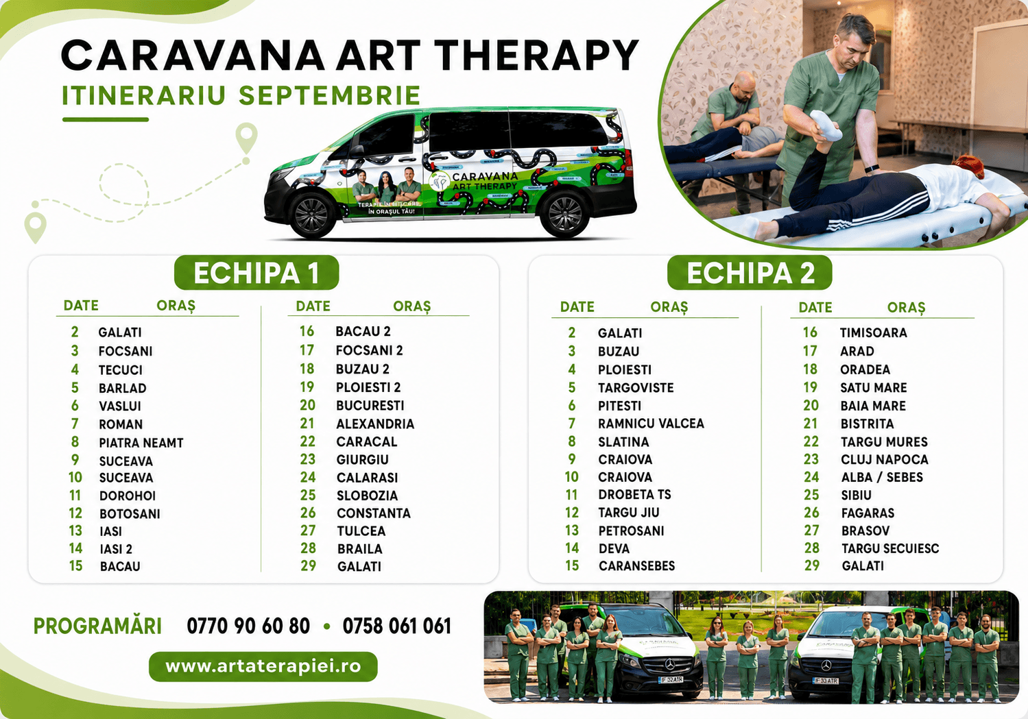 Septembrie 2026: itinerariul complet din România și Spania: Caravana Art Therapy 