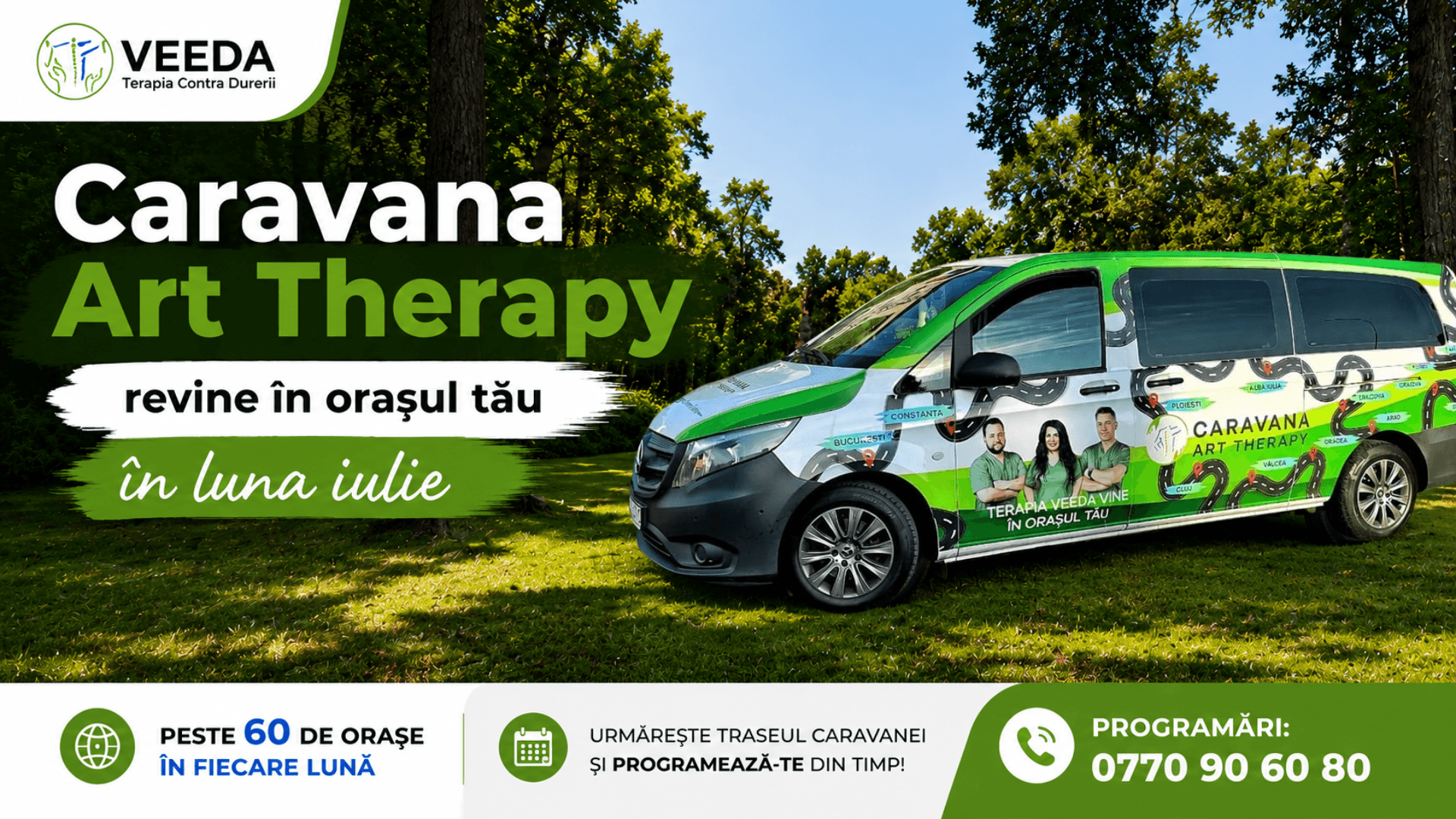 În luna iulie, Caravana Art Therapy revine în orașul tău