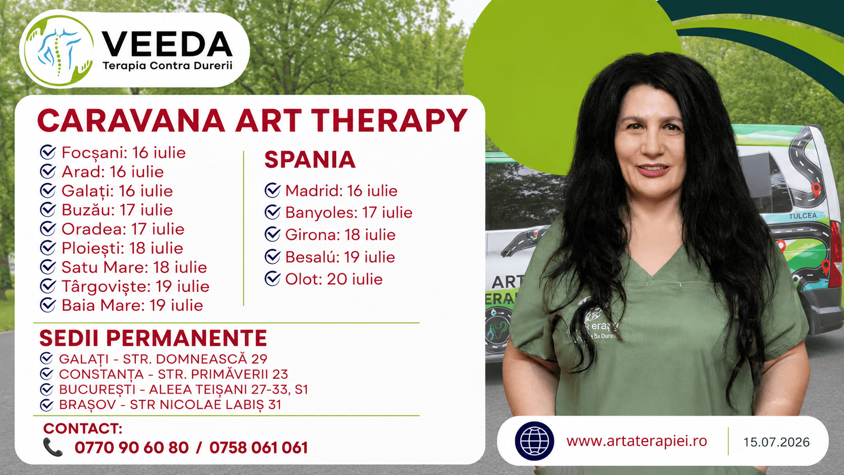 Traseul Caravanei Art Therapy în această săptămână!