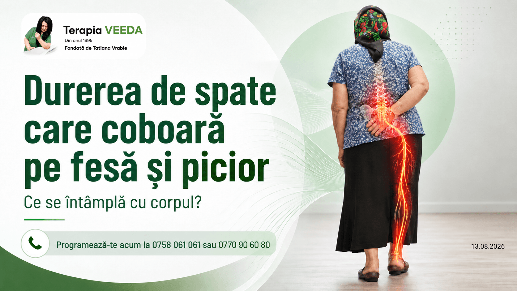Durerea de spate care coboară pe fesă și picior: ce se întâmplă cu corpul?