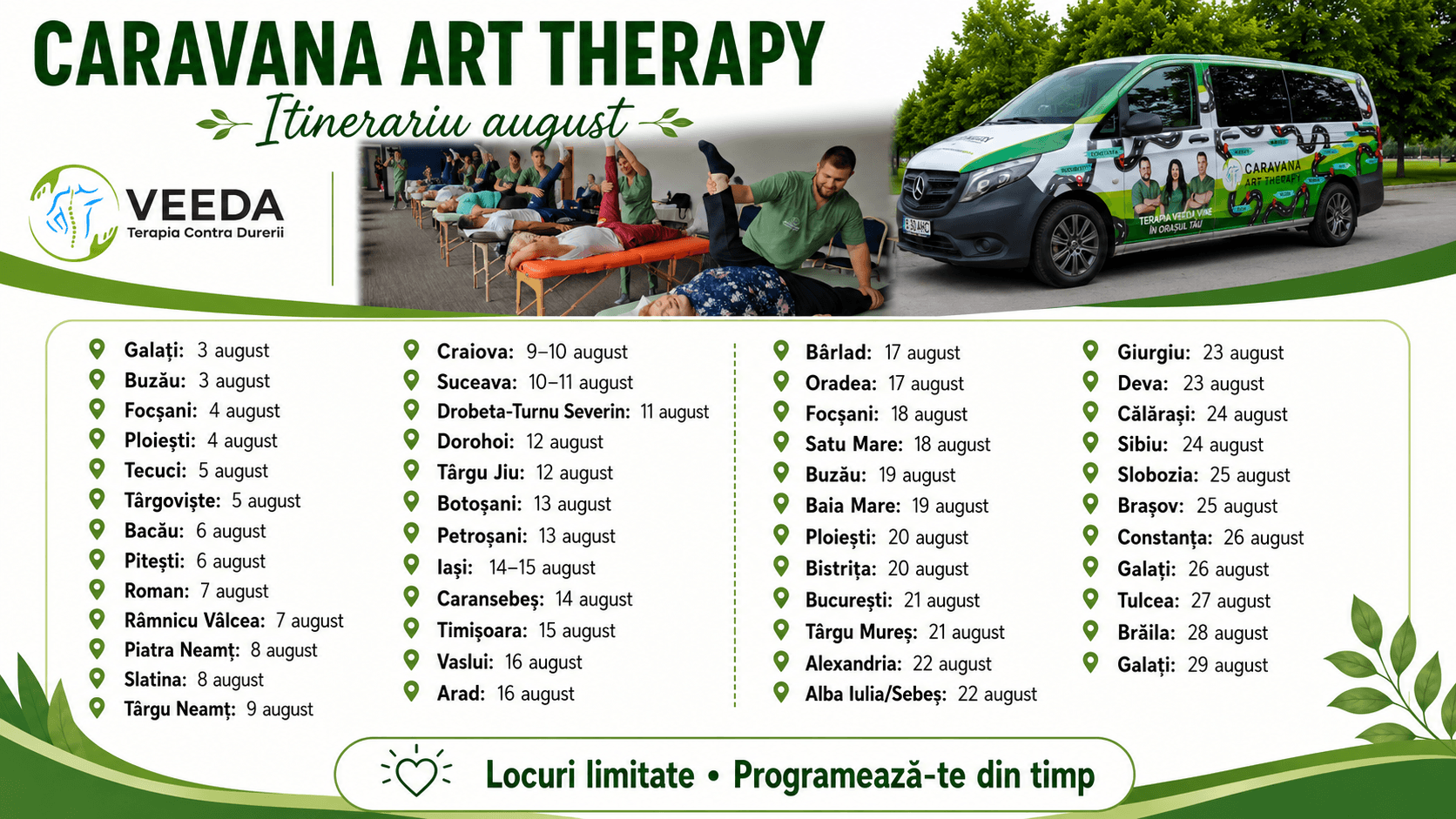 Caravana Art Therapy ajunge în orașul tău în luna august! Vezi itinerariul complet aici!