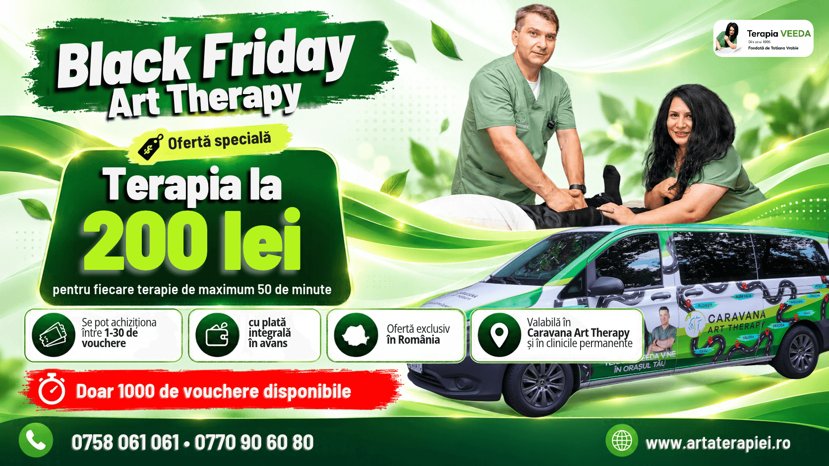 200 de lei pentru 50 de minute: ce servicii poți alege de Black Friday la Art Therapy