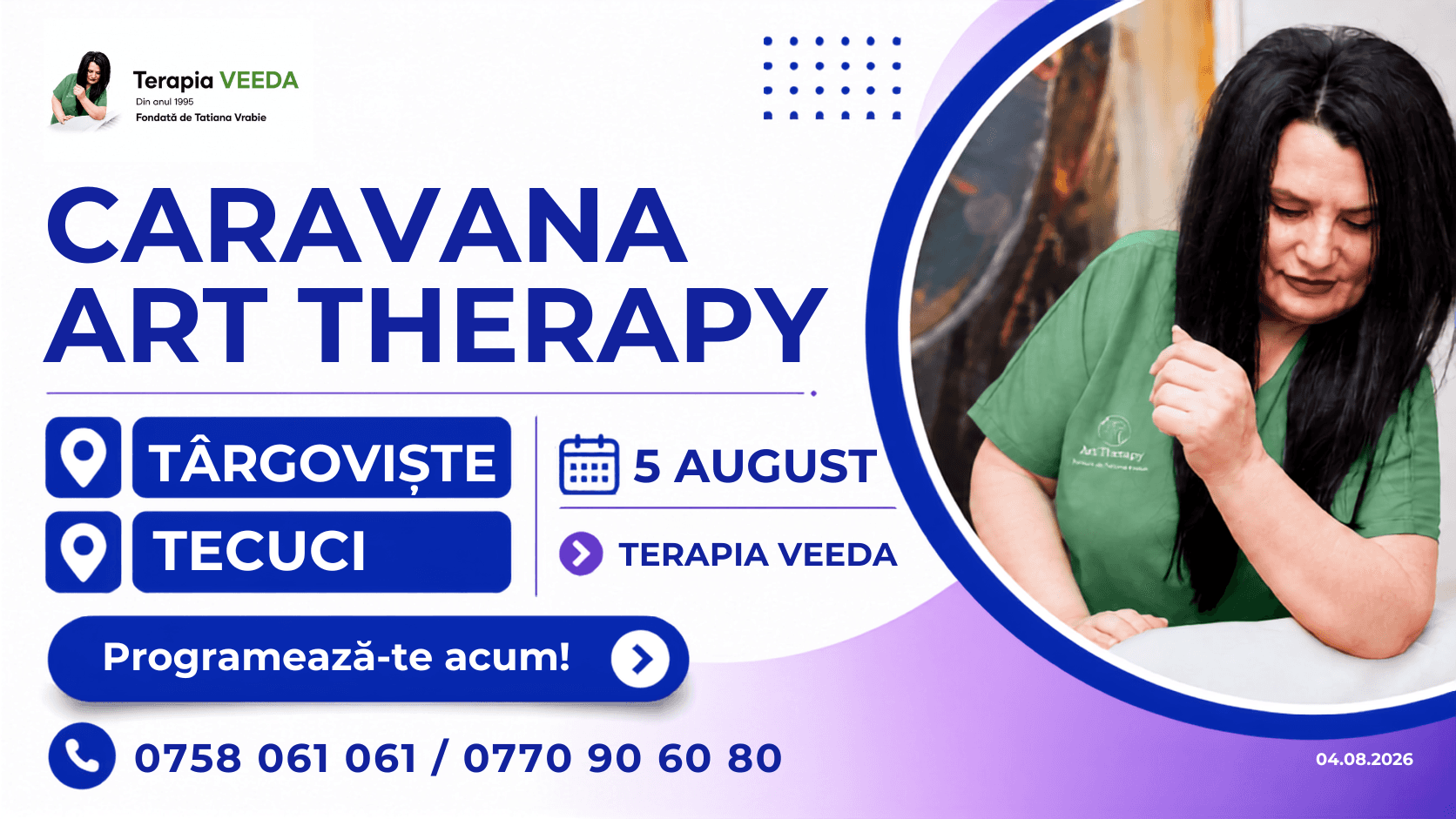 Ai dureri de spate sau mobilitate redusă? Caravana Art Therapy ajunge mâine în Târgoviște și Tecuci cu Terapia VEEDA