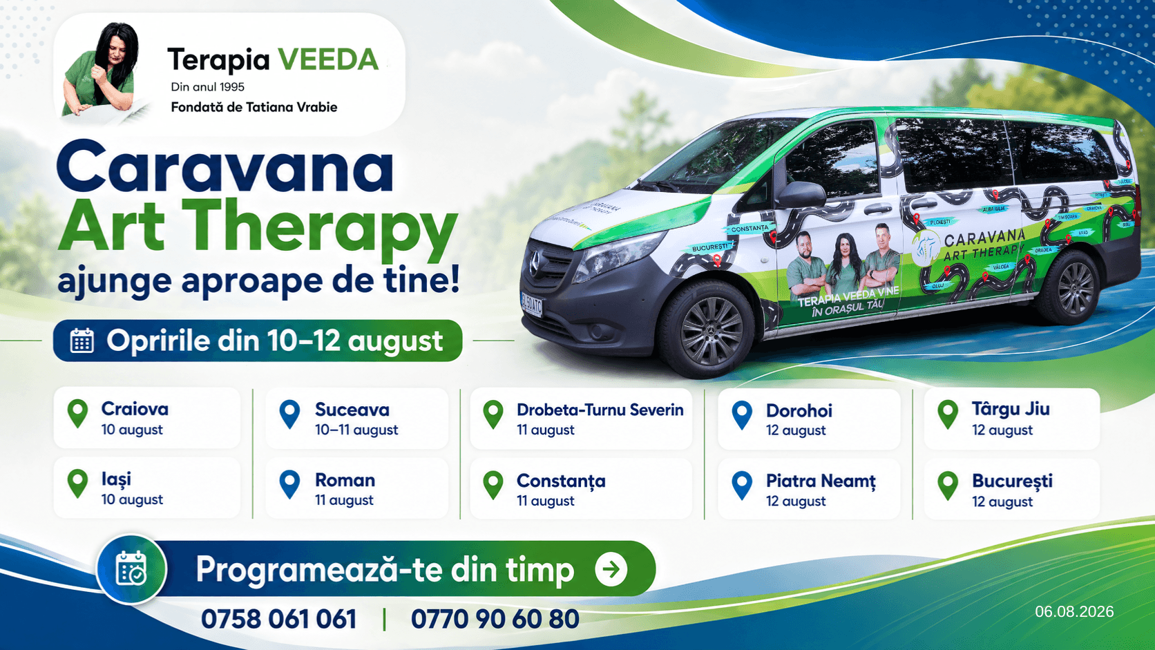 Suferi de hernie de disc, dureri de spate sau mobilitate redusă? Caravana Art Therapy ajunge mai aproape de tine