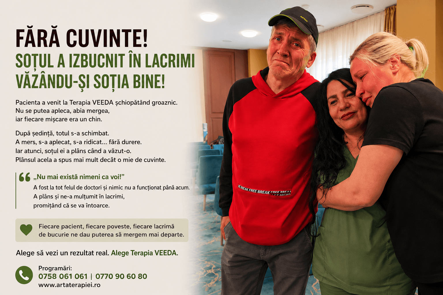 Lacrimi de fericire după Terapia Veeda!