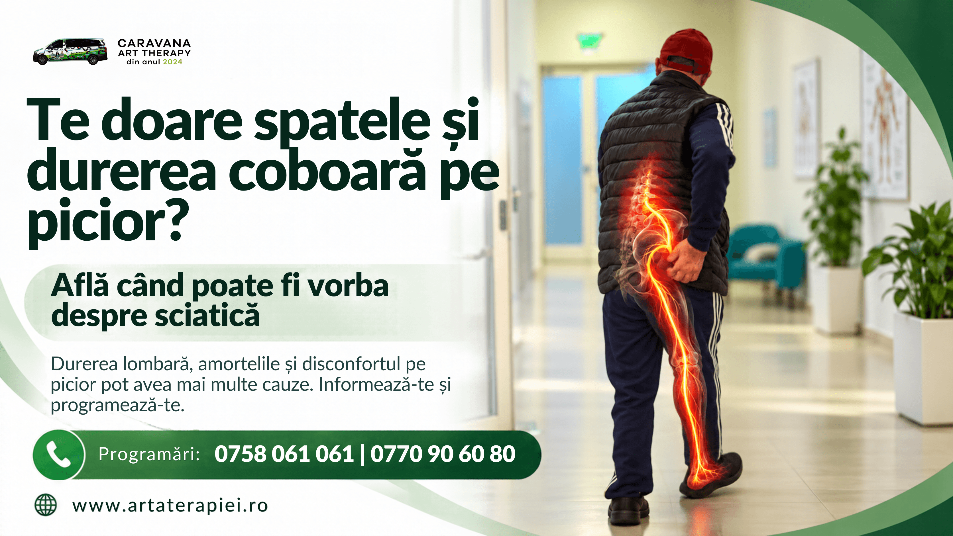 Durerea lombară care coboară pe picior: când poate fi vorba despre sciatică?