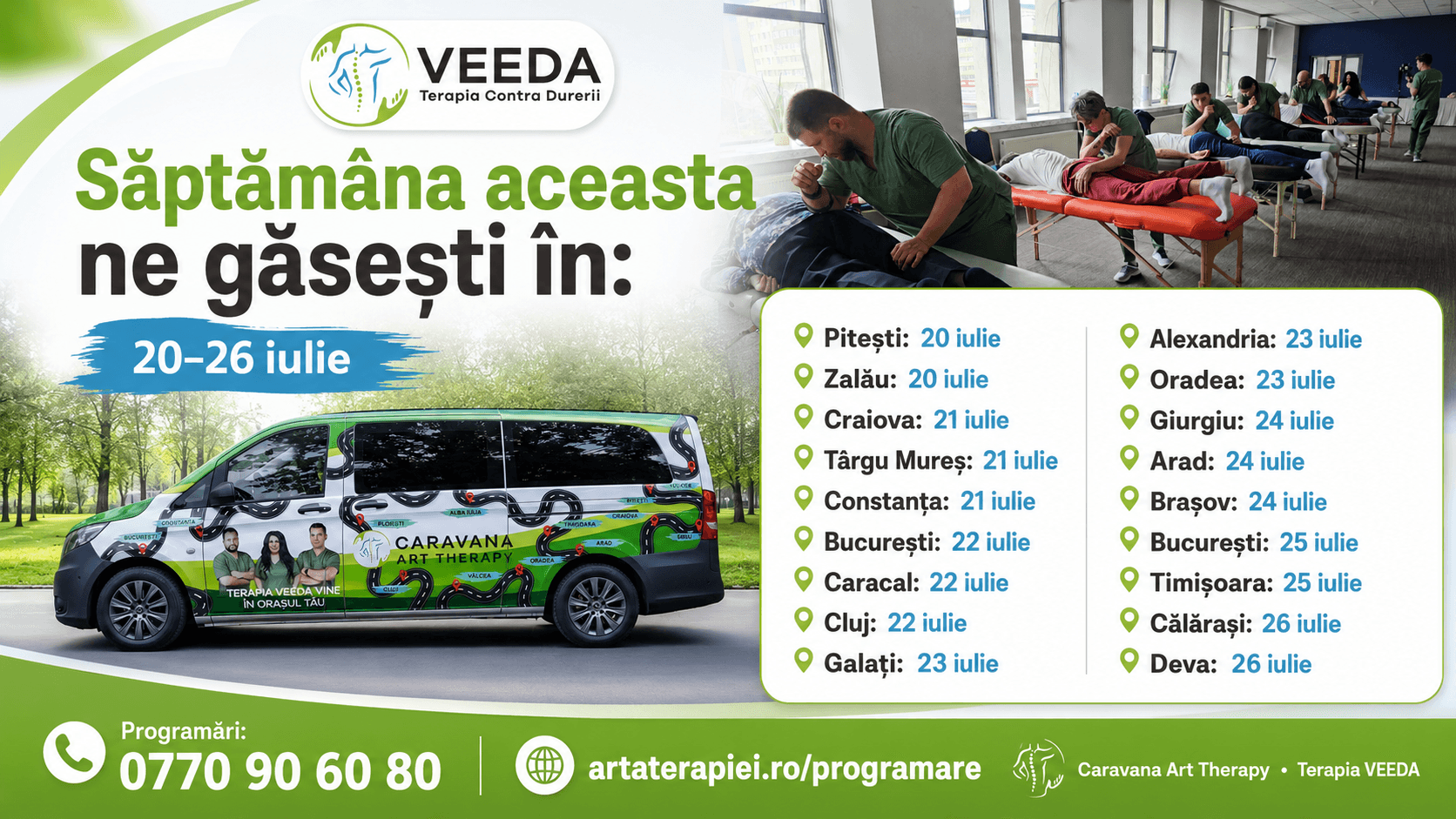 Caravana Art Therapy ajunge în 18 orașe între 20 și 26 iulie