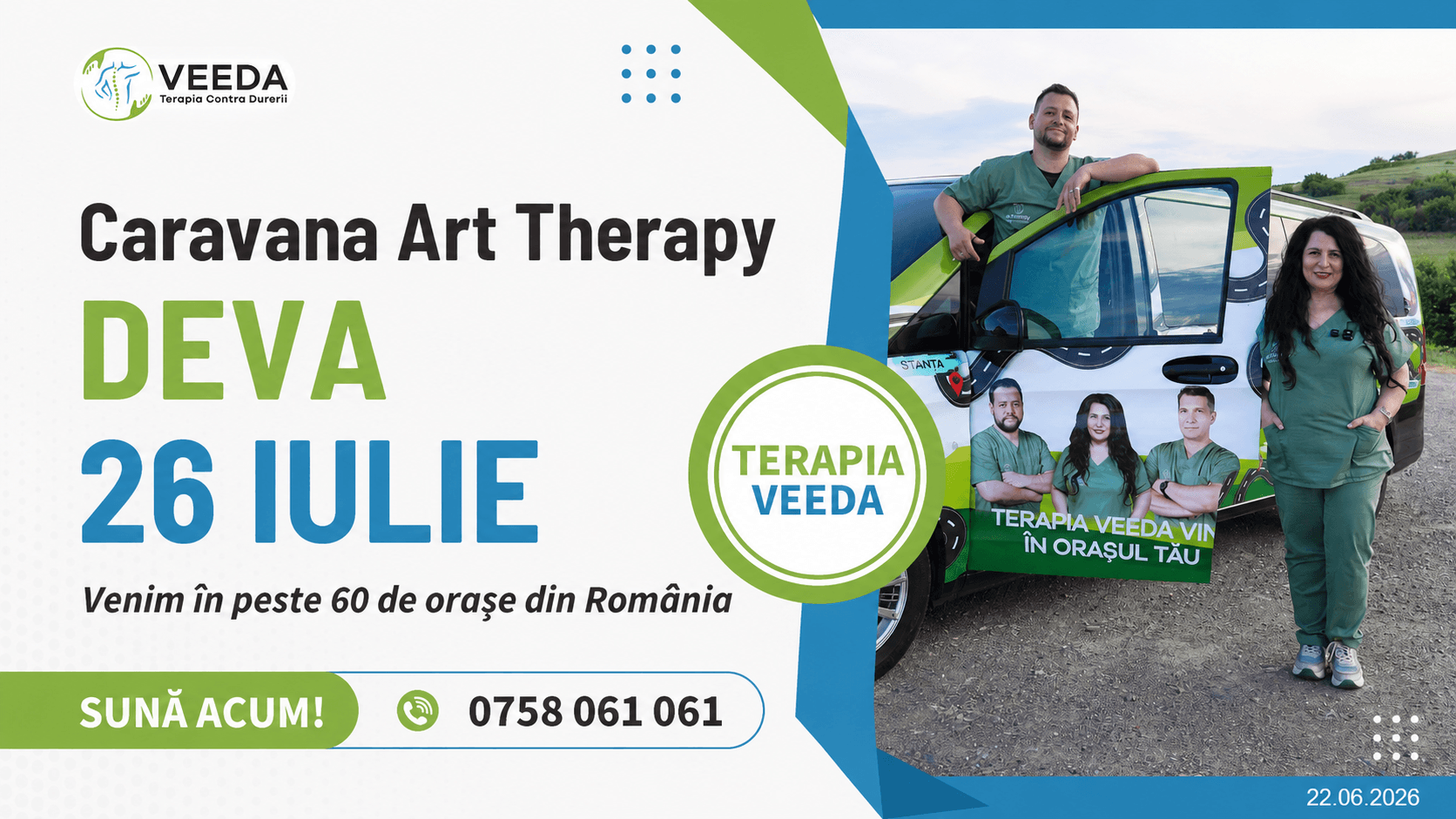 Caravana Art Therapy ajunge în Deva pe 26 iulie. Nu mai amâna momentul în care începi să ai grijă de corpul tău