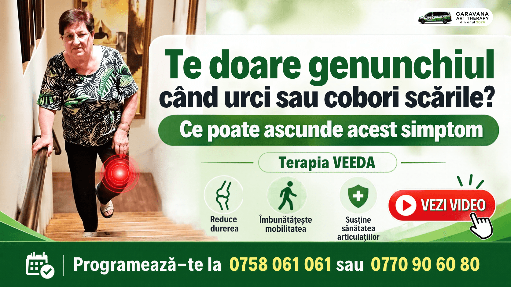 Te doare genunchiul când urci sau cobori scările? Ce poate ascunde acest simptom