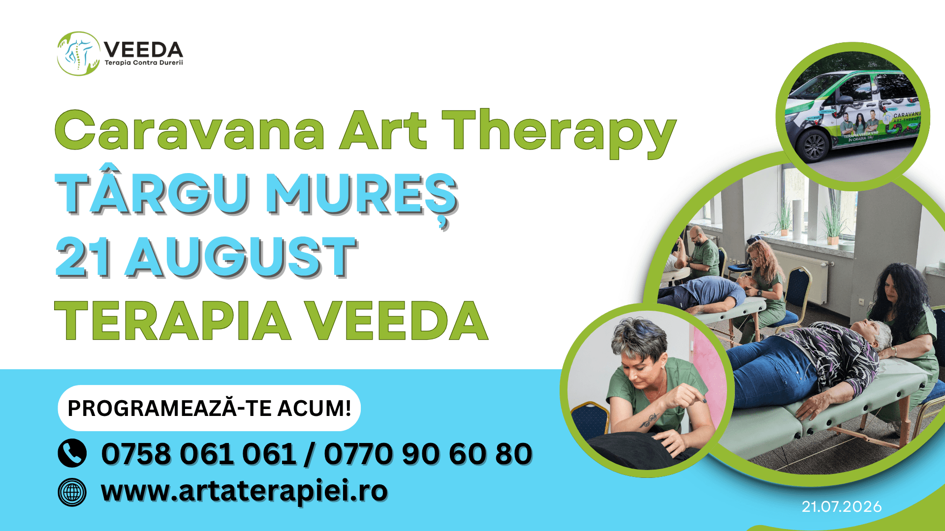 Caravana Art Therapy ajunge la Târgu Mureș pe 21 august