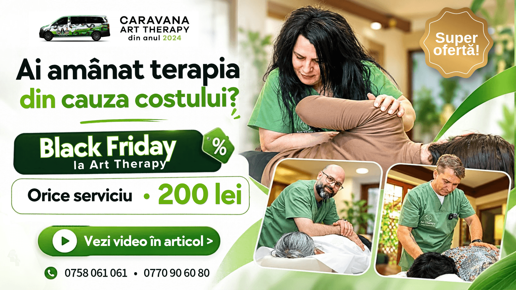 Orice serviciu Art Therapy la 200 lei de Black Friday