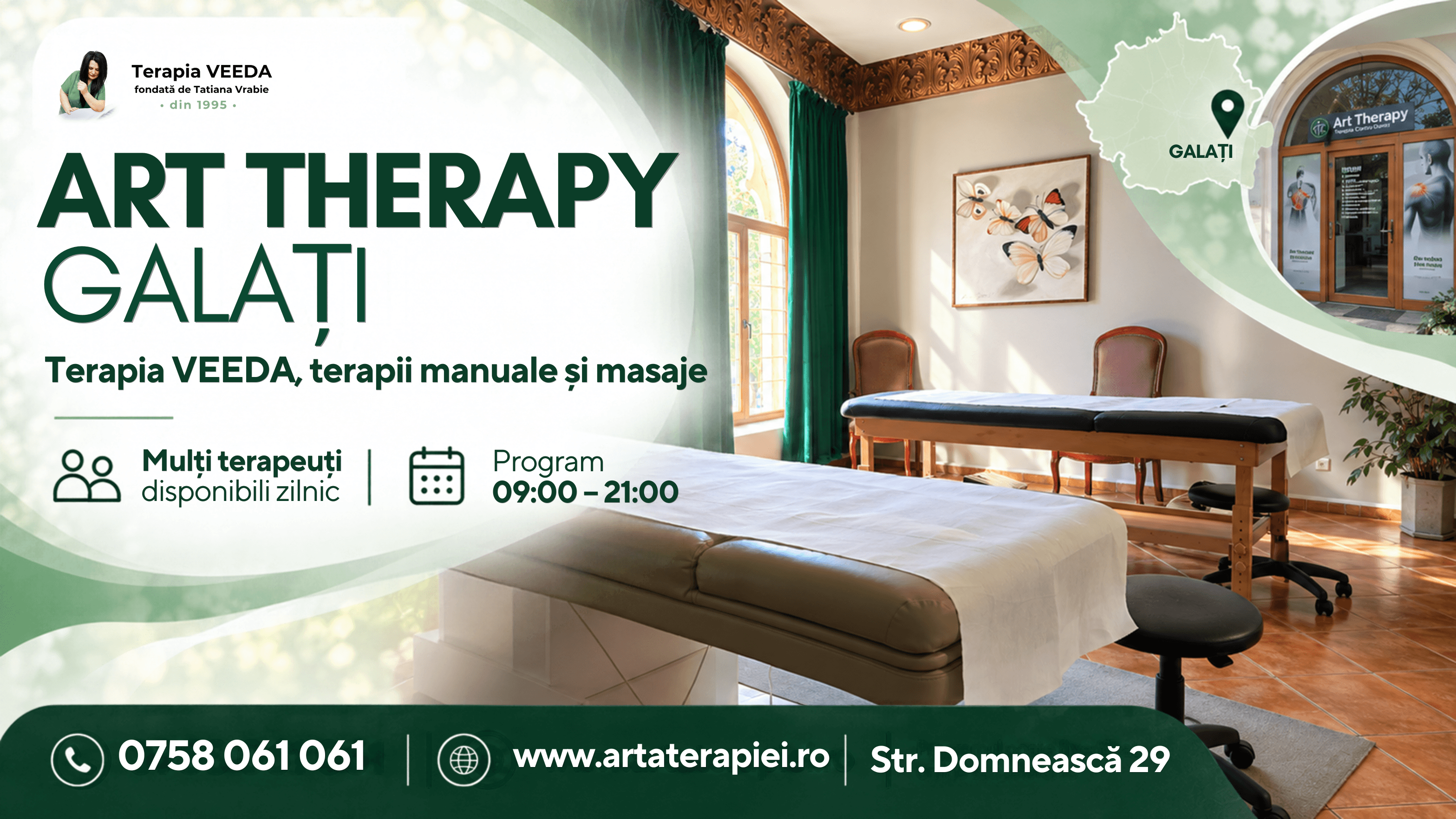Art Therapy Galați – Terapia VEEDA, terapii manuale și masaje, într-un sediu permanent