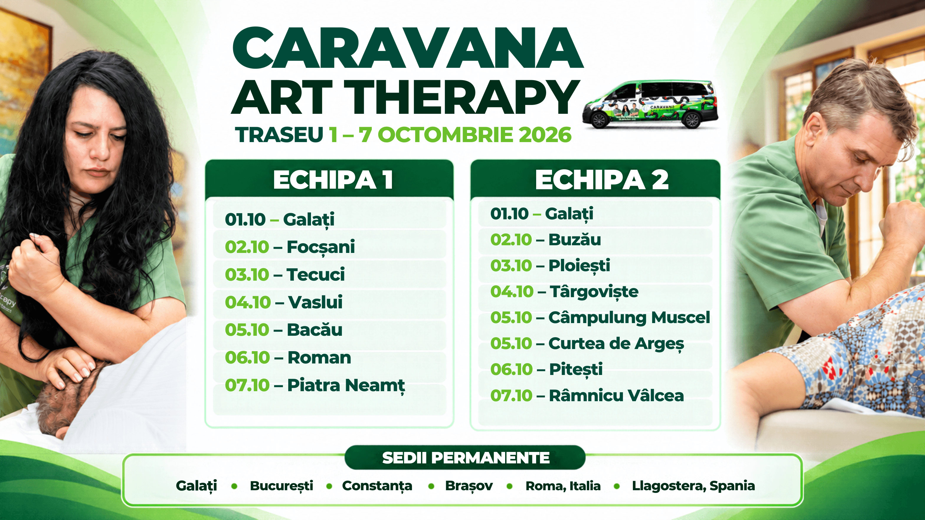 Durerea îți schimbă rutina? Caravana Art Therapy continuă în octombrie – vezi primele opriri