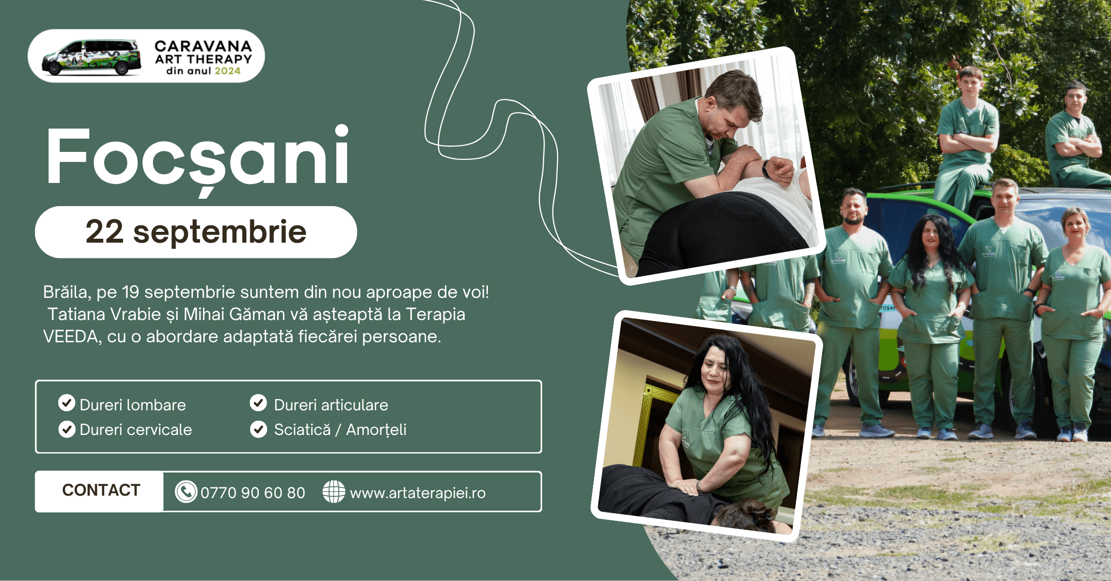 Focșani – Caravana Art Therapy revine pe 22 septembrie cu Tatiana Vrabie și Mihai Găman